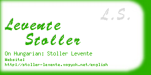 levente stoller business card